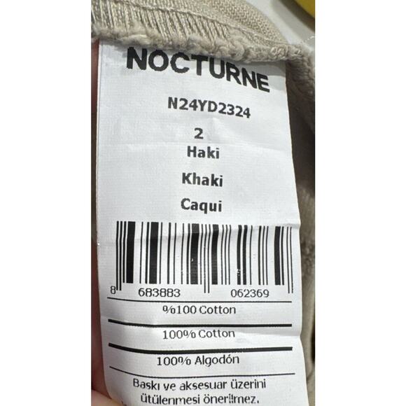 Nocturne Swing Dress Women’s Size 2 Distressed Beige Zip Collar City Modern - Picture 6 of 15